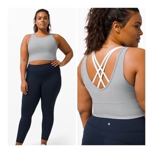 Lululemon Power Pivot Tank Rhino Grey 6 ribbed cropped gray basic summer